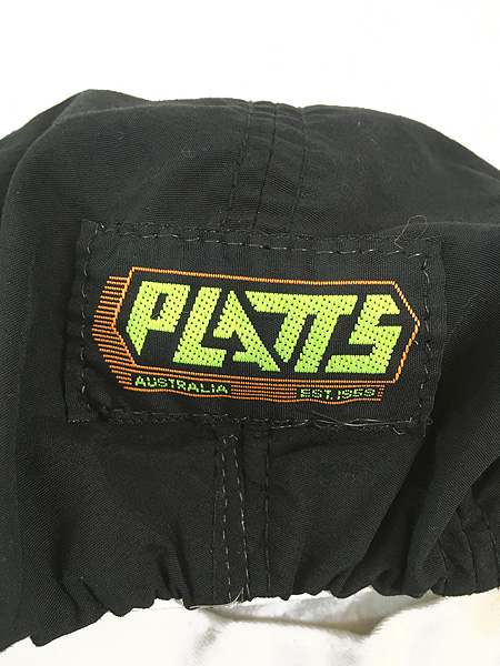 雑貨 古着 90s USA製 PLATTS フロント ワンポイント 刺しゅう ナイロン