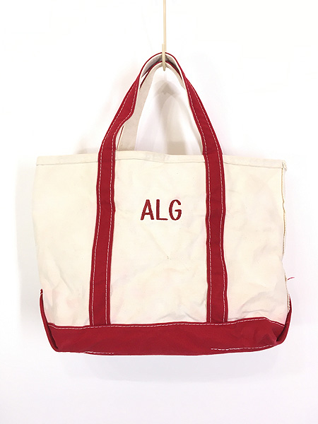 雑貨 古着 LL Bean Boat and Tote 「ALG」 刺しゅう キャンバス トート