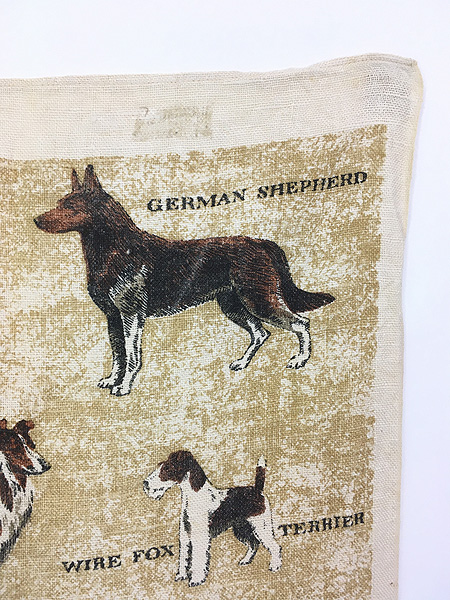 雑貨 古着 70s- 犬 わんちゃん 犬種 一覧 アニマル タペストリー
