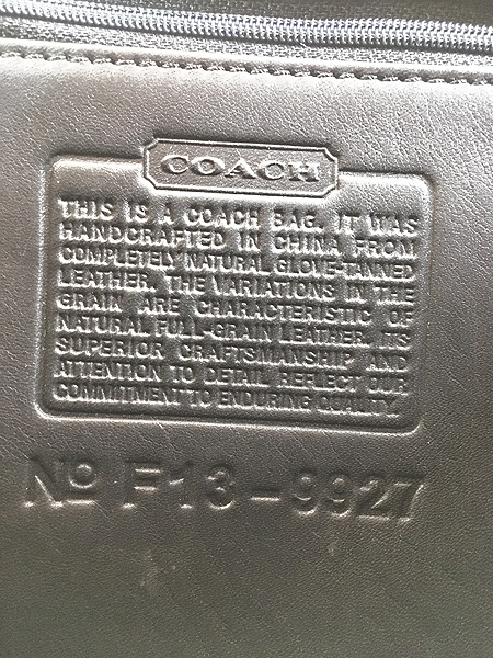 雑貨 古着 90s USA製 OLD COACH 本革 レザー スクエア 2way ショルダー