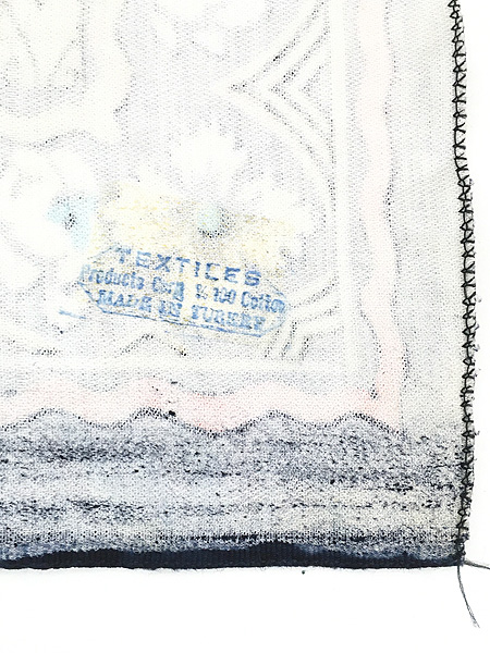 雑貨 古着 トルコ製 絵画 「最後の晩餐」 光沢 ベロア ラグ マット