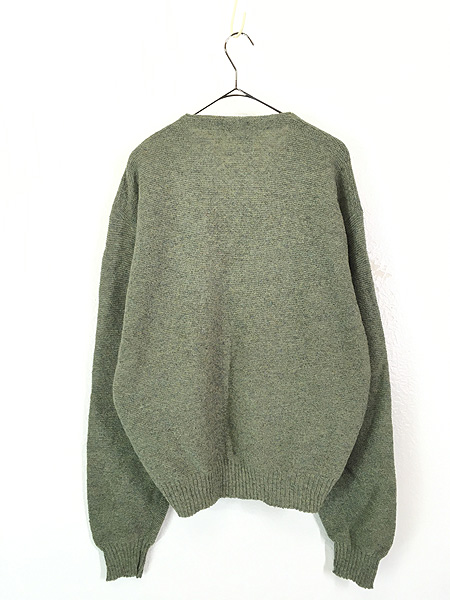 古着 60s BRENT 豪華 100% アルパカ ニット カーディガン モス XL