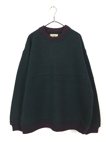 古着 80s ノルウェー製 LL Bean バーズアイ & リブライン ヘビー