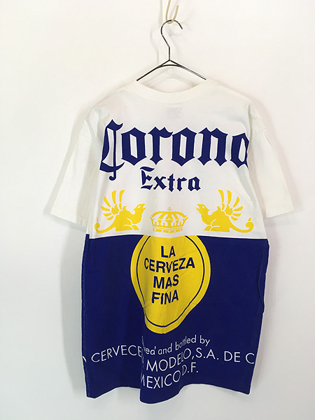 古着 90s USA製 Corona コロナ ビール 企業 オールオーバー Tシャツ L
