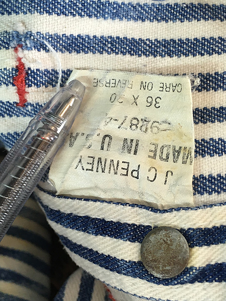 古着 80s USA製 BIG MAC エプロン付 Wニー ヒッコリー デニム ワーク