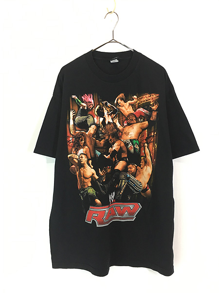 古着 00s WWE 「RAW」 TV 番組 レスリング プロレス Tシャツ XL - 古着