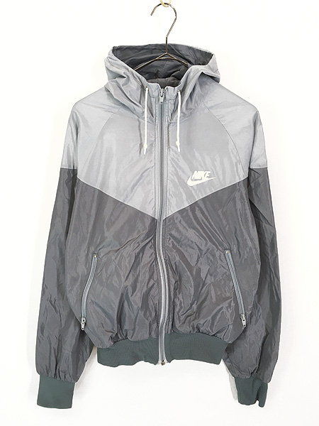 レディース 古着 80s NIKE 紺タグ ワンポイント ライトグレー×グレー