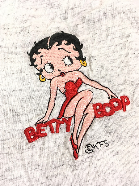 レディース 古着 90s USA製 BETTY BOOP ベティ ブープ ワンポイント