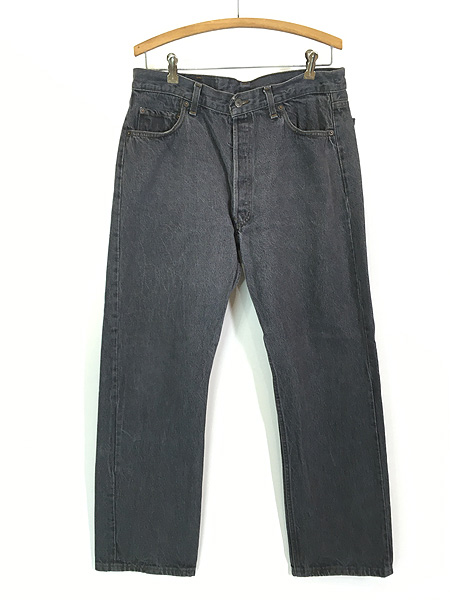 古着 80s USA製 Levi's 501-0658 Care入り 先染め ブラック デニム