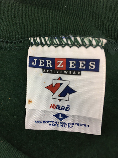 Deadstock」 古着 90s USA製 Jerzees 無地 ソリッド セットイン