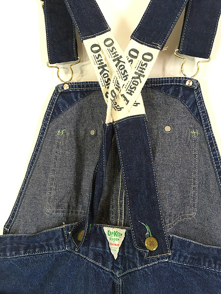 古着 70-80s USA製 Oshkosh B'gosh ローバック 濃紺 デニム ワーク