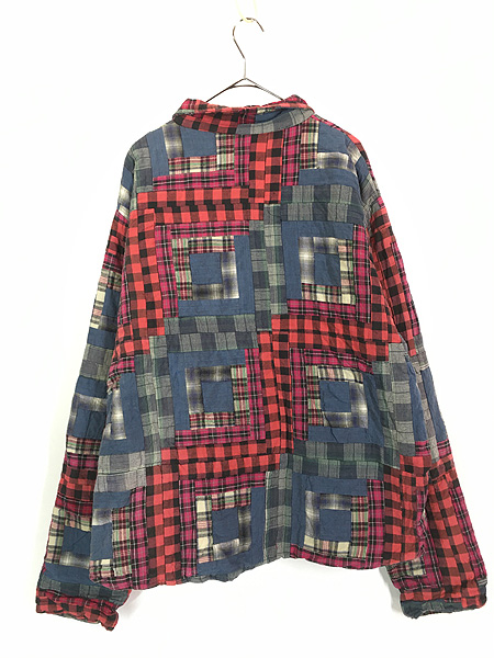 古着 80-90s Patch Magic 豪華 チェック パッチワーク リバーシブル