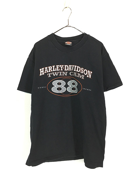 古着 90s USA製 HARLEY DAVIDSON 「88」 TWIN CAM バイク グラフィック