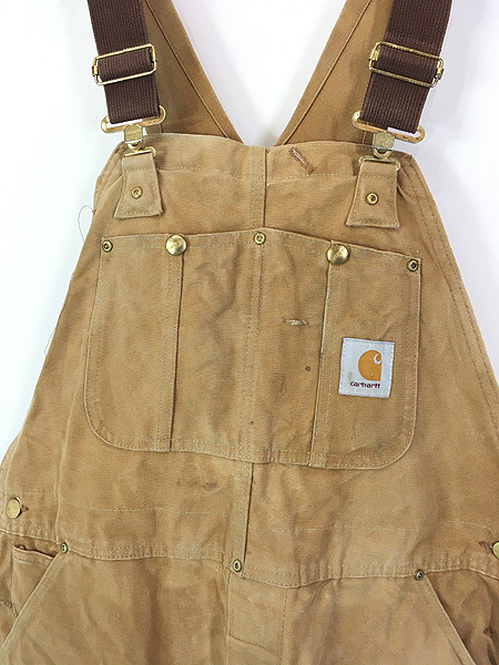 古着 80s USA製 Carhartt ブラウン ダック Wニー ワーク