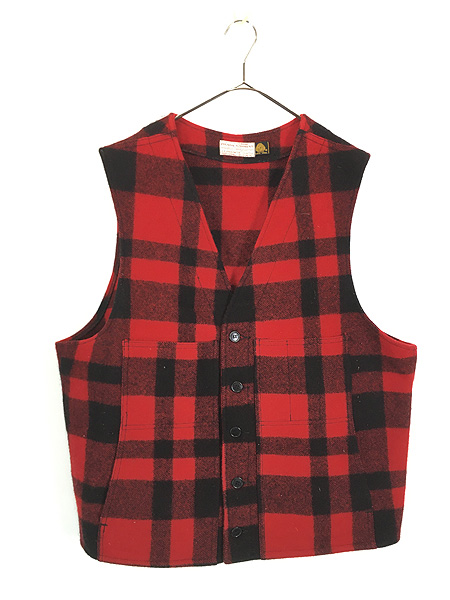 古着 80s USA製 FILSON 名作 多ポケット バッファロー チェック