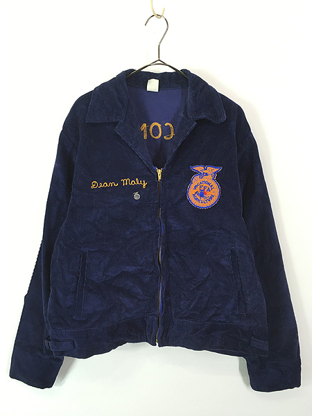 古着 70s 「WISCONSIN」 豪華 チェーン 太畝 コーデュロイ FFA