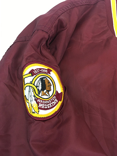古着 80s NFL Washington Redskins レッドスキンズ 光沢 サテン