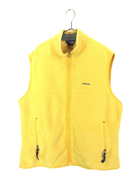 古着 04s Patagonia ワンポイント ソリッド シンチラ フリース ベスト