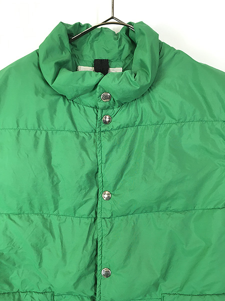 古着 70s WoolRich 計量 100% ナイロン シェル ダウン ベスト ミント