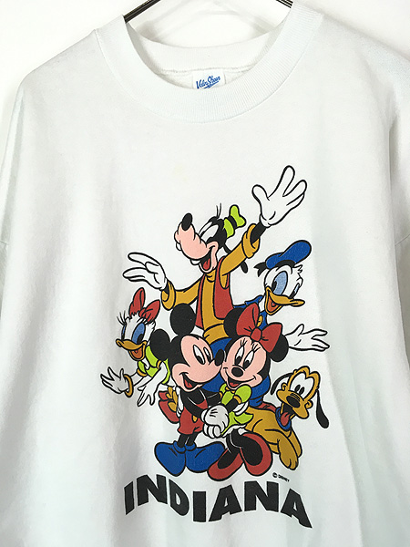 古着 90s USA製 Disney INDIANA マルチ キャラクター スウェット