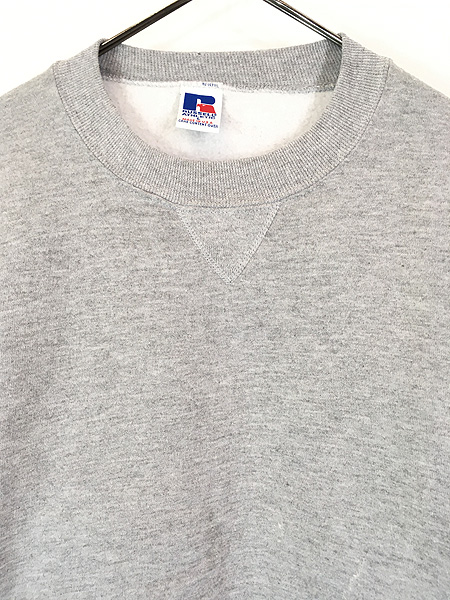 古着 90s USA製 Russell 無地 ソリッド 前V セットイン スウェット