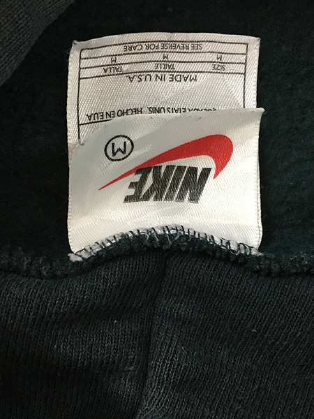 古着 90s USA製 NIKE センター スウォッシュ ロゴ 刺しゅう スウェット