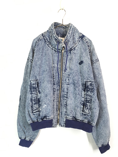 古着 90s NIKE CHALLENGE COURT アシッド ケミカル デニム ジャケット