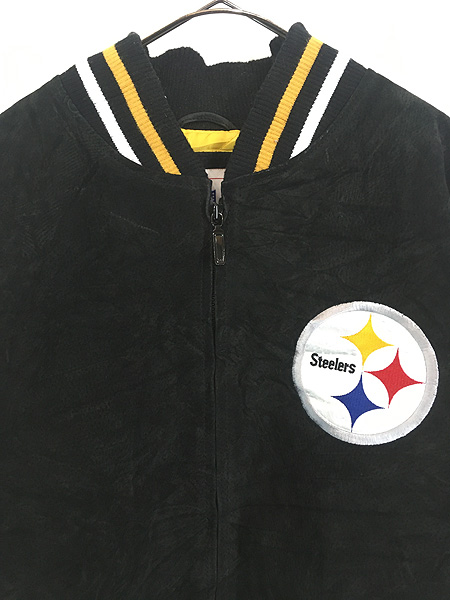 古着 NFL Pittsburgh Steelers スティーラーズ本革 オール スエード