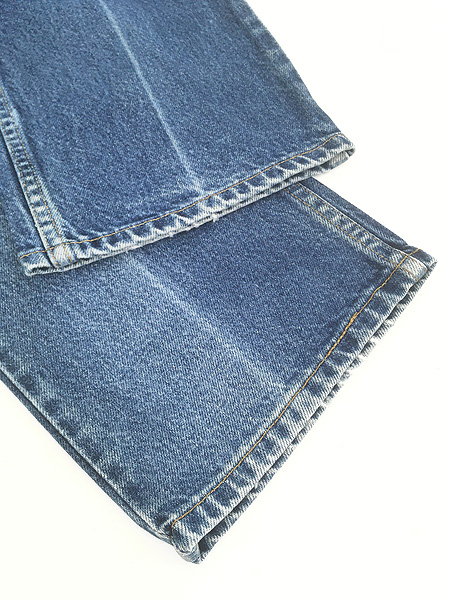 古着 00s Levi's 517 ヒゲ 縦落ち 濃紺 ブルー デニム ブーツカット