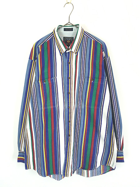 古着 90s USA製 Polo Ralph Lauren マルチ ボーダー コットン ニット