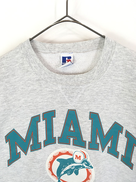 古着 90s USA製 Russell NFL Miami Dolphins ドルフィンズ 刺しゅう
