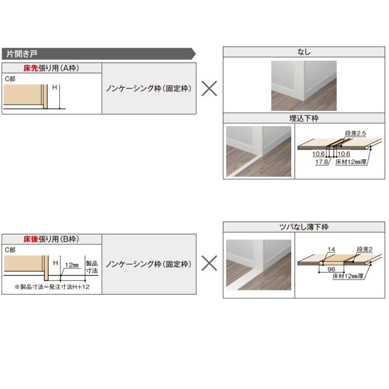 LIXIL オーダーサイズ リクシル ラシッサS クローゼットドア 片開き戸
