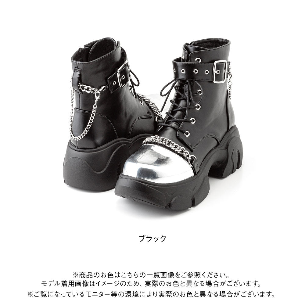 ベルトチェーンシルバートウブーツ – レディースファッション通販の夢