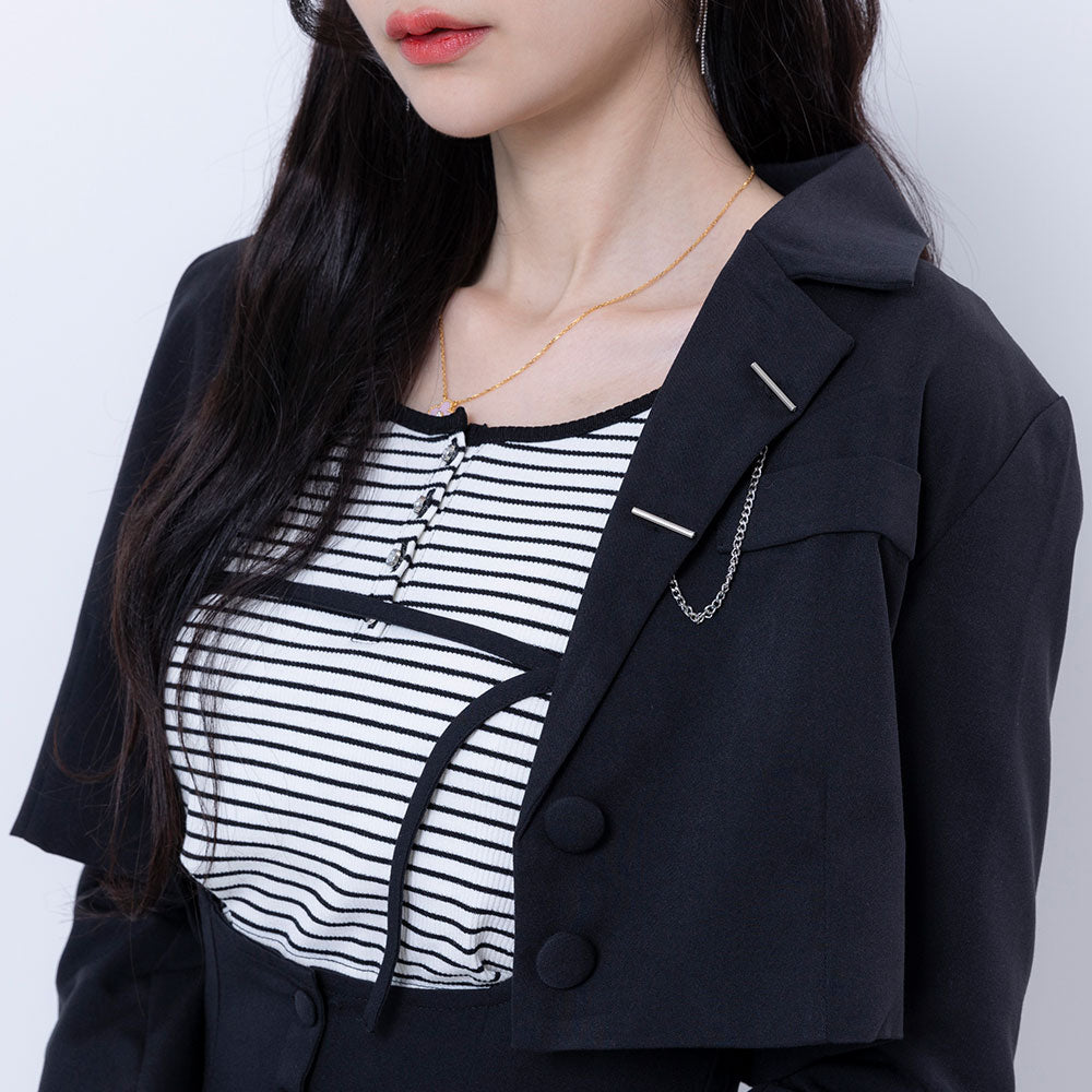 デザインホッククロップドジャケット – レディースファッション通販の