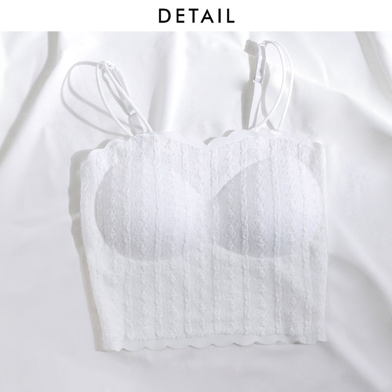 パット入りスカラップレースキャミソール – レディースファッション