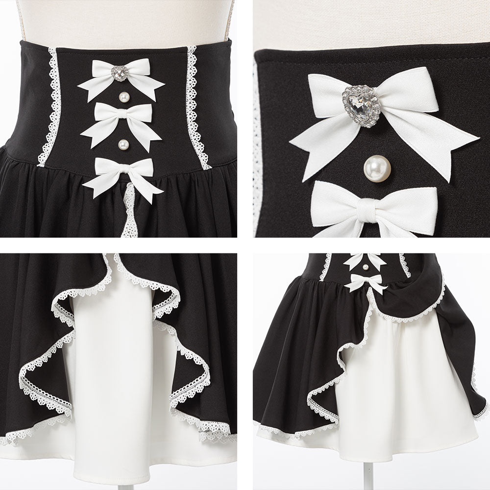 フロントラッフルコルセットスカート – レディースファッション通販の