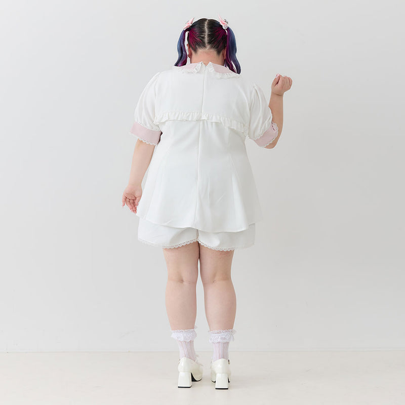 ボレロレイヤード風フリルセットアップ – レディースファッション通販