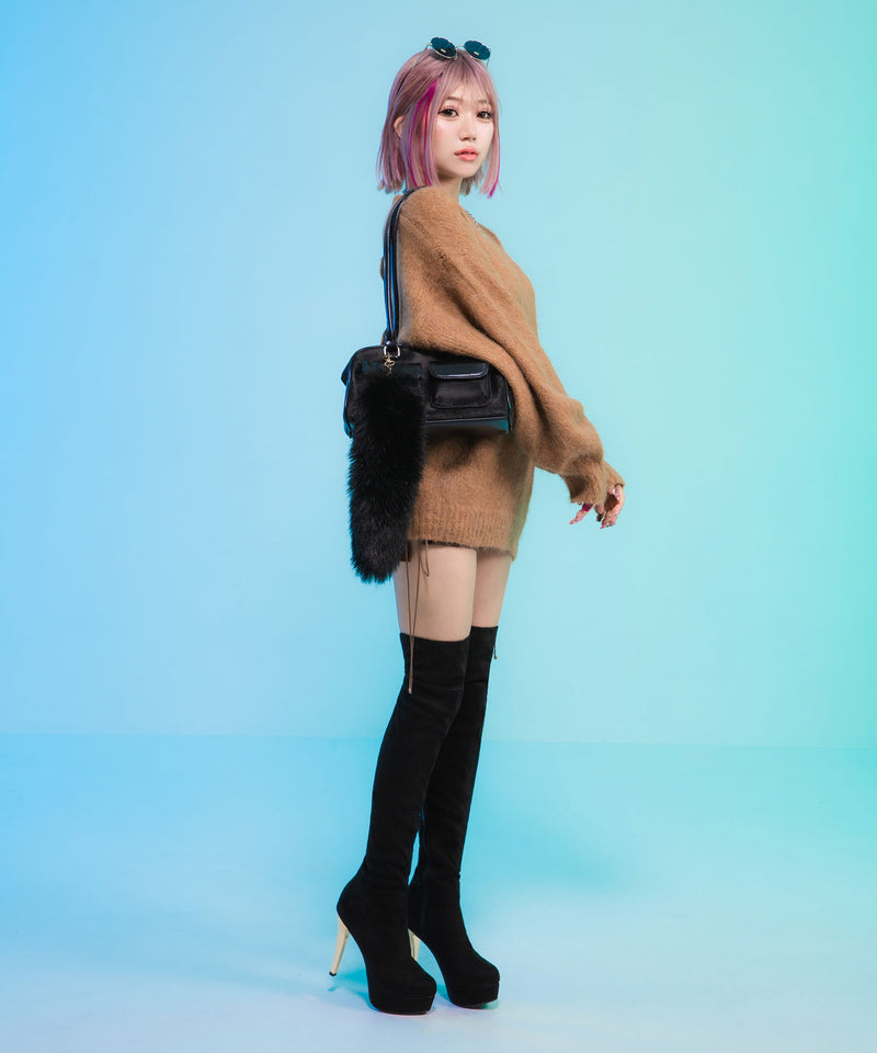 2buy20%OFFクーポン対象】12cmヒールGALニーハイブーツ – レディース