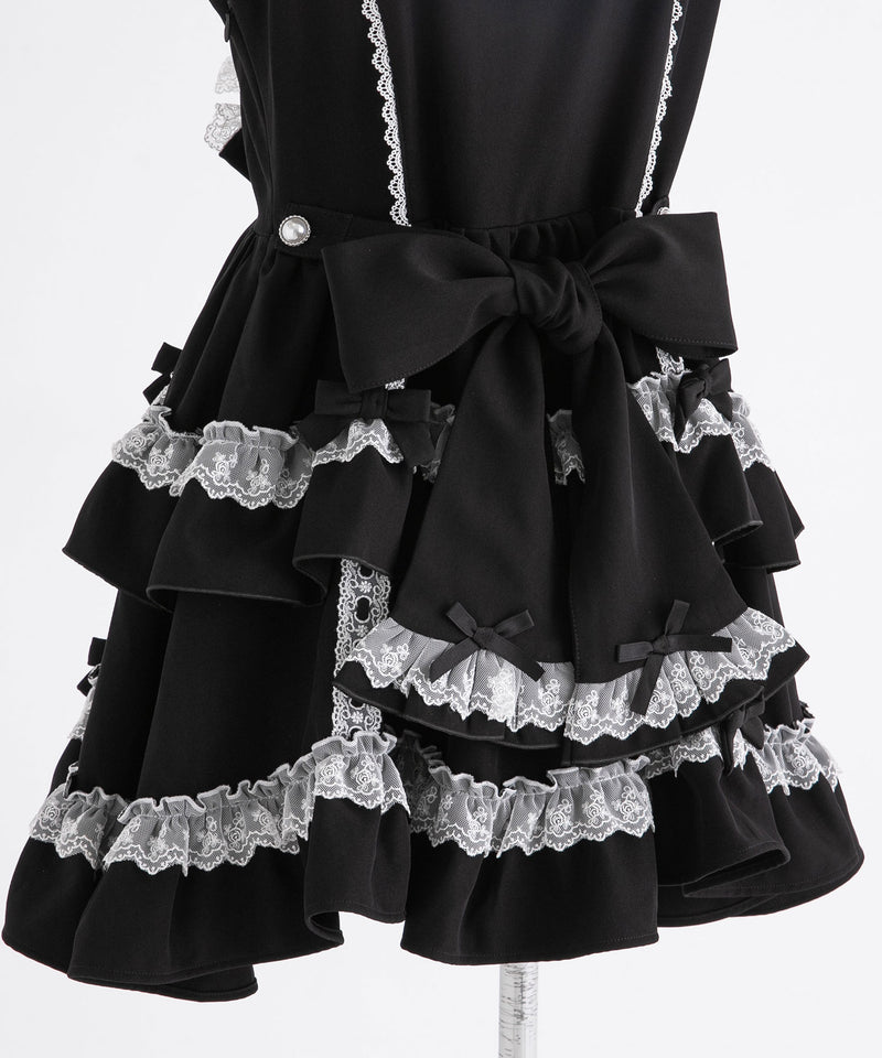 2buy20%OFFクーポン対象】フリルたっぷりはしごレースリボンミニ