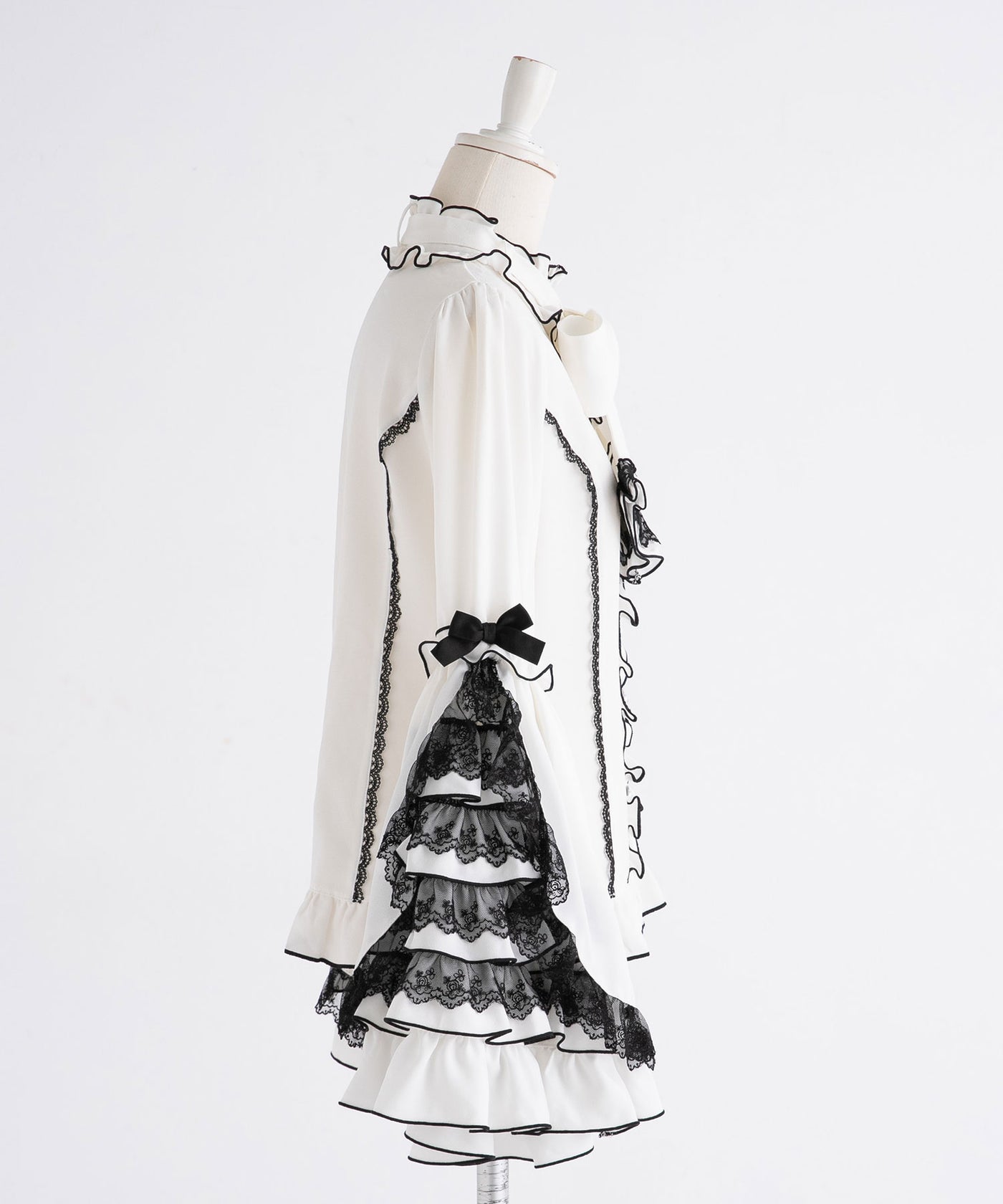 フリルハイネックレースリボンプリンセスブラウス – レディース