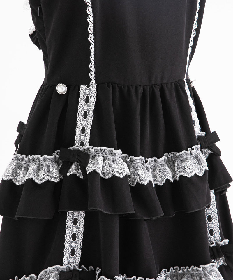 フリルたっぷりはしごレースリボンジャンスカ – レディース