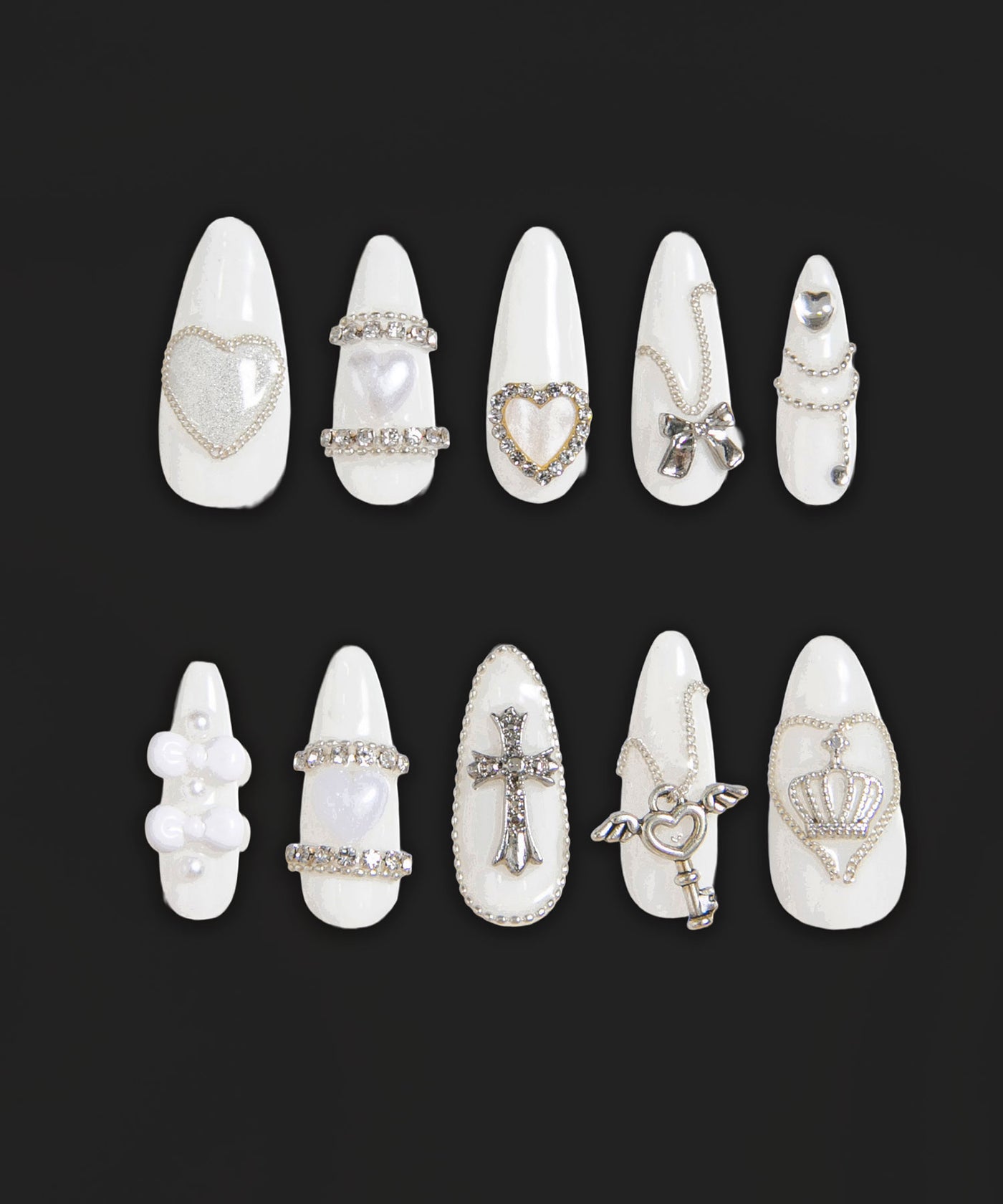 シルバーラブチェーンネイルチップ – レディースファッション通販の夢