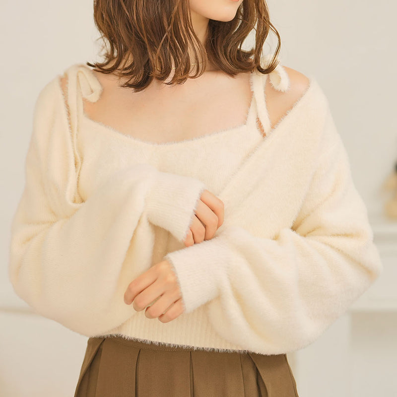 2buy20%OFFクーポン対象】シャギーアンサンブルニット – レディース