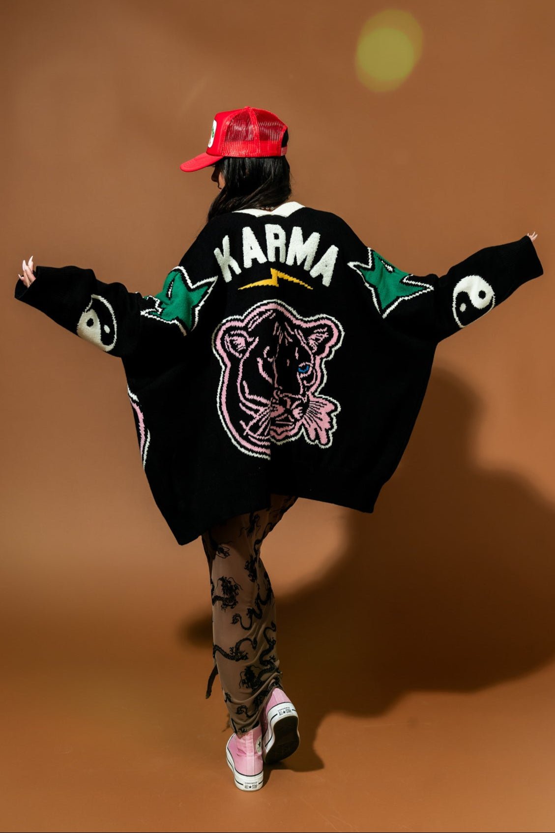 Lala Original Oversized Cardigan - Mother is Mothering (Karma