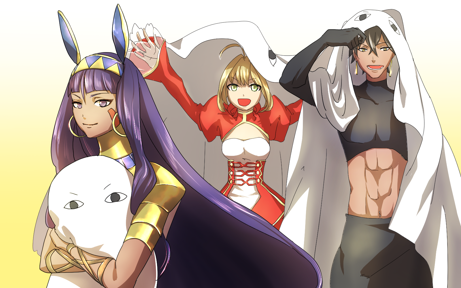 FGO・メジェド様 ニトクリス・オジマンディアス・ネロ 鮫尾鮫王（鮫嶋