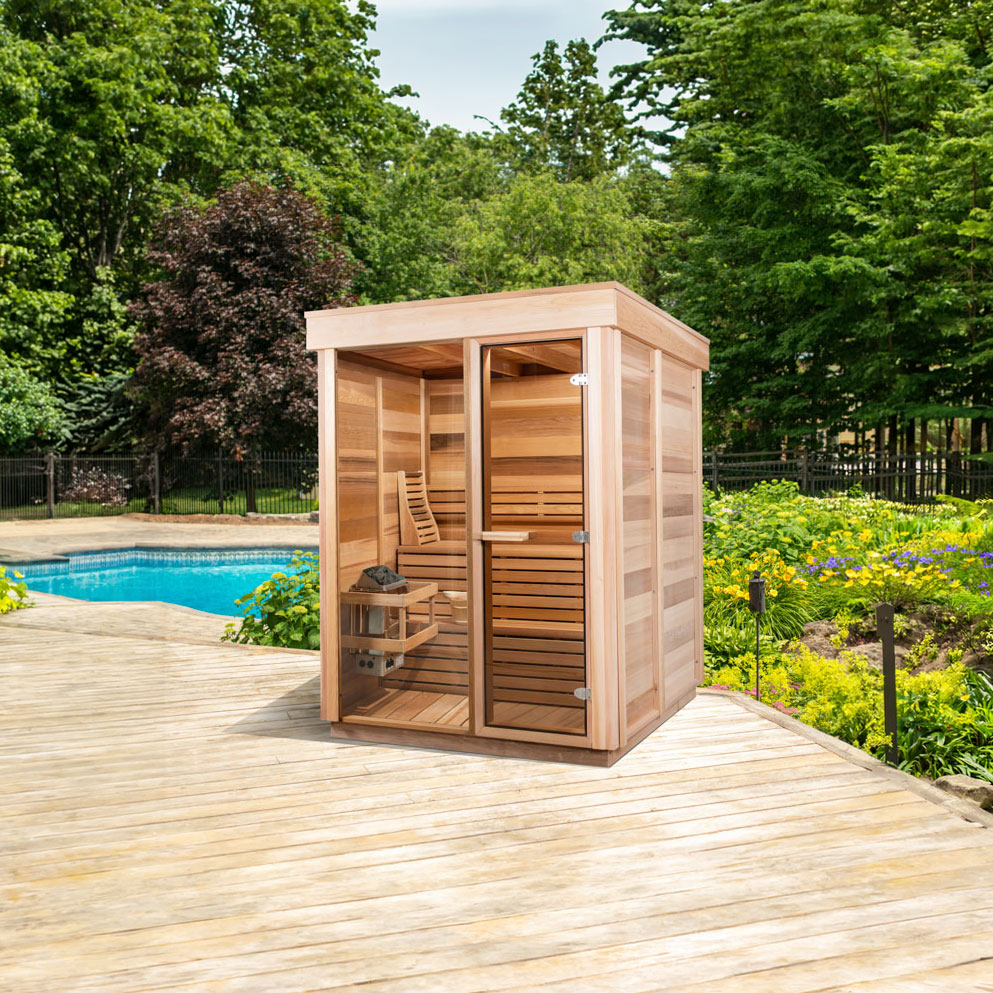 Pure Cube Outdoor Original Sauna - LeisureCraft