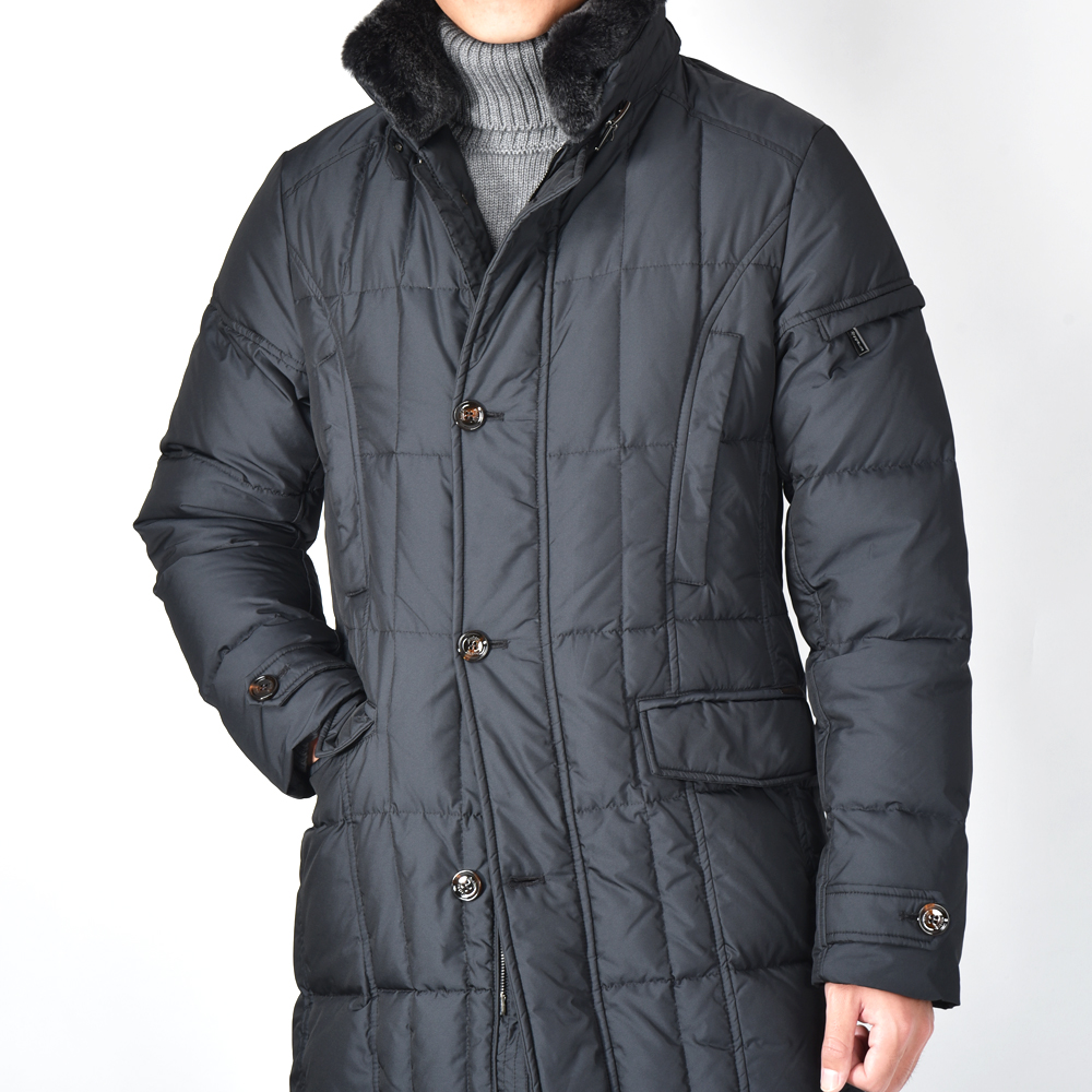 MOORER VALENTE-KM2 ポリエステル ラビットファー ダウンコート | DUE blog