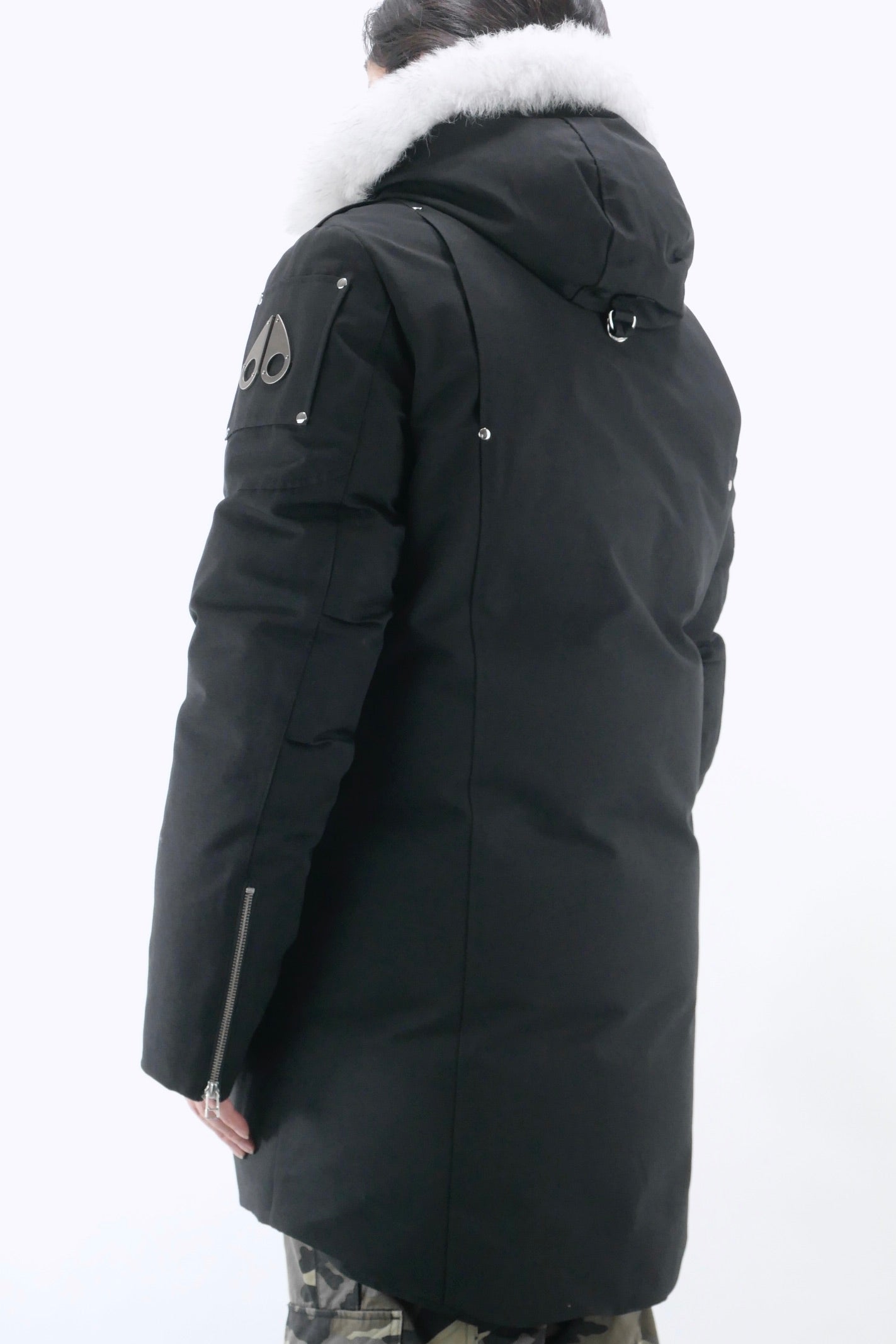 Moose Knuckles Mens Down *Parka Stirling Shearling - Black/Natural