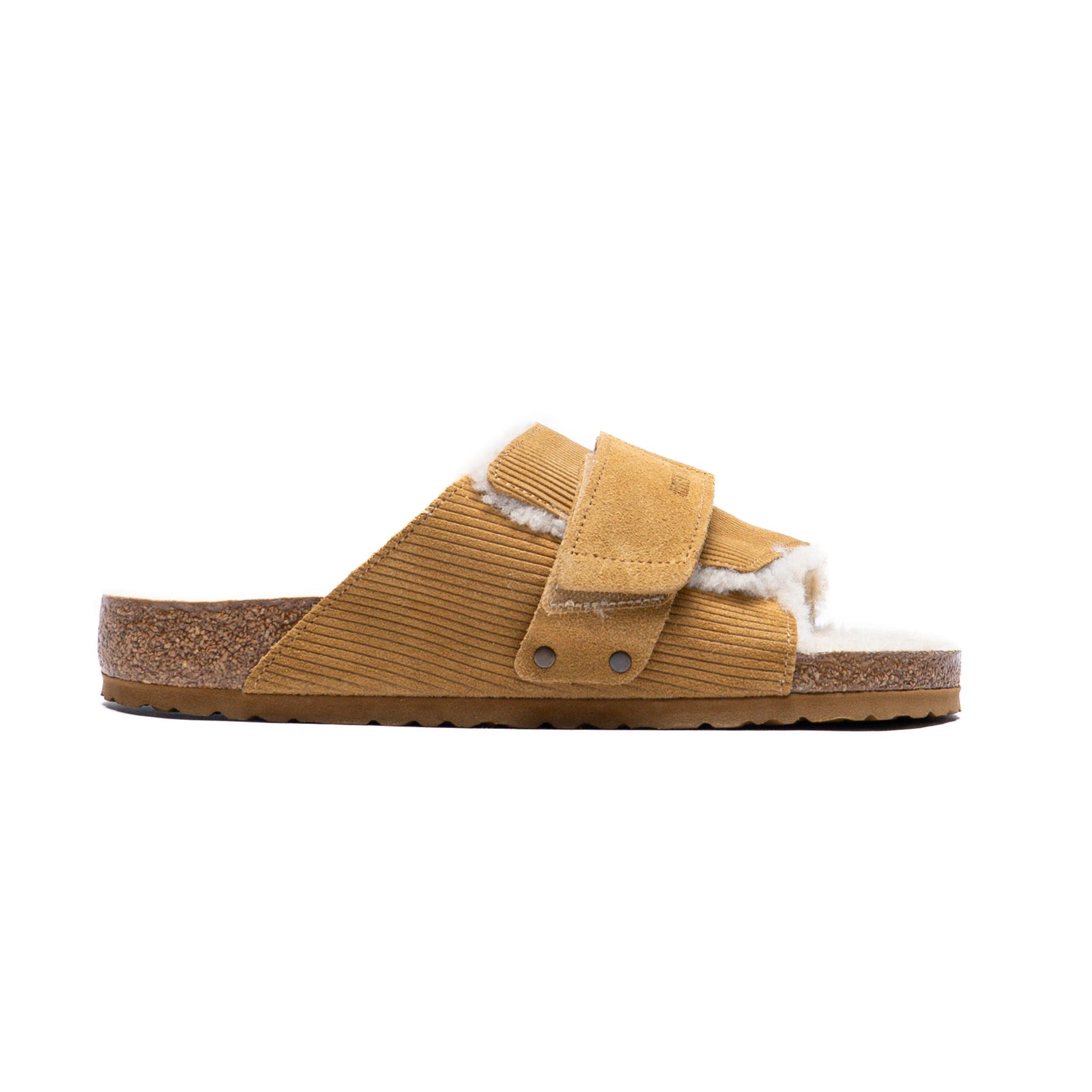 BIRKENSTOCK Kyoto Shearling Suede Leather | Corduroy Cork Brown