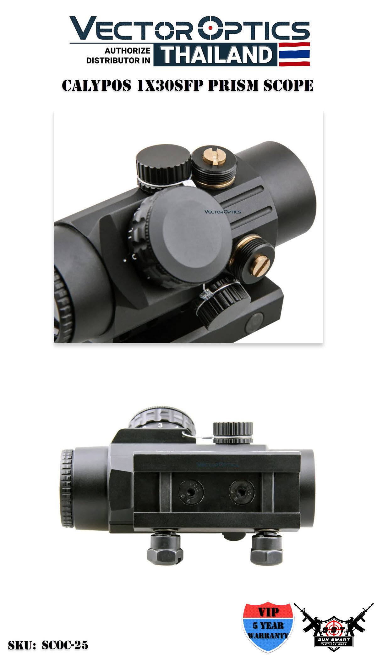 CALYPOS 1X30SFP PRISM SCOPE - VectorOpticsThailand